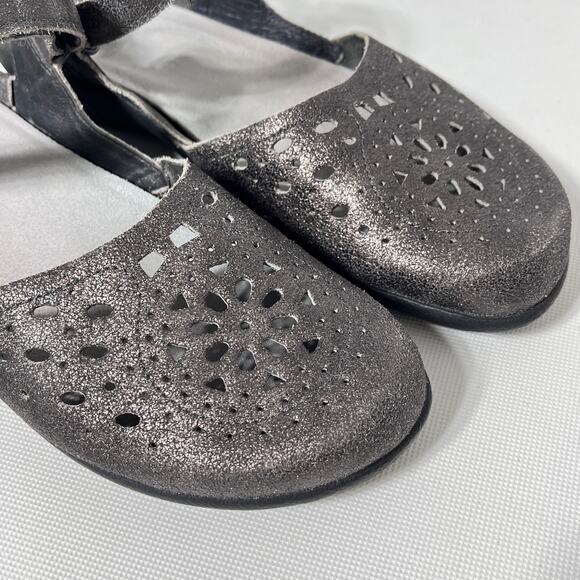 Naot Arataki Mary Jane Gray Shimmer Leather Sz 41 10 10.5 - Picture 2 of 10